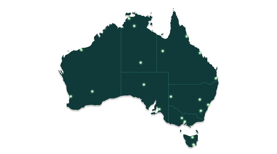 Australia coverage map